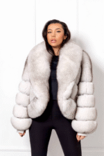 Maggie | Luxury Scandinavian Blue Fox Fur Jacket