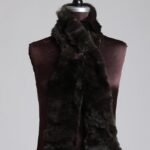 Dark Brown Rex Fur Scarf