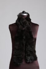 Dark Brown Rex Fur Scarf