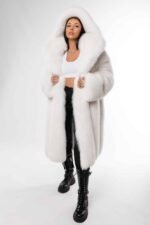 Harper | Luxury Scandinavian Shadow Fox Fur Jacket With Double Fur Hood