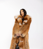 Nicole | Gold Fox Fur Coat Full Skins With Hood