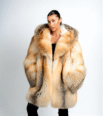 Kanoa | Luxury Scandinavian Golden Island Fox Fur Jacket With Lavish Fur Hood - Image 4