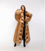 Nicole | Gold Fox Fur Coat Full Skins With Hood - Image 3