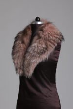 Feathered Crystal Fox Fur Collar - Image 3