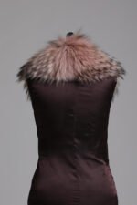 Feathered Crystal Fox Fur Collar - Image 4
