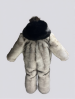 Armani | Luxury Double Side Saga Fox Fur Costume Blue Fox & Black – Fur Mittens & Fur Boots - Image 2