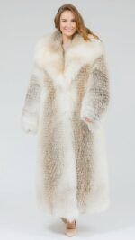 Dakoa | Luxury Rare Scandinavian Fawn Light Fox Full Length Fur Coat With Extra Lavish Collar - Image 3