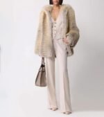 Yvette | Luxury Scandinavian Golden Island Fox Jacket With Lavish Fur Hood