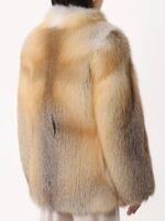 Kailin | Luxury Scandinavian Golden Island Fox Jacket With Collar - Image 3