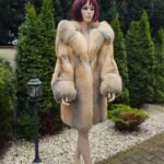 Rain | Luxury Scandinavian Golden Island Fox Jacket Full Skins With Lavish Hood
