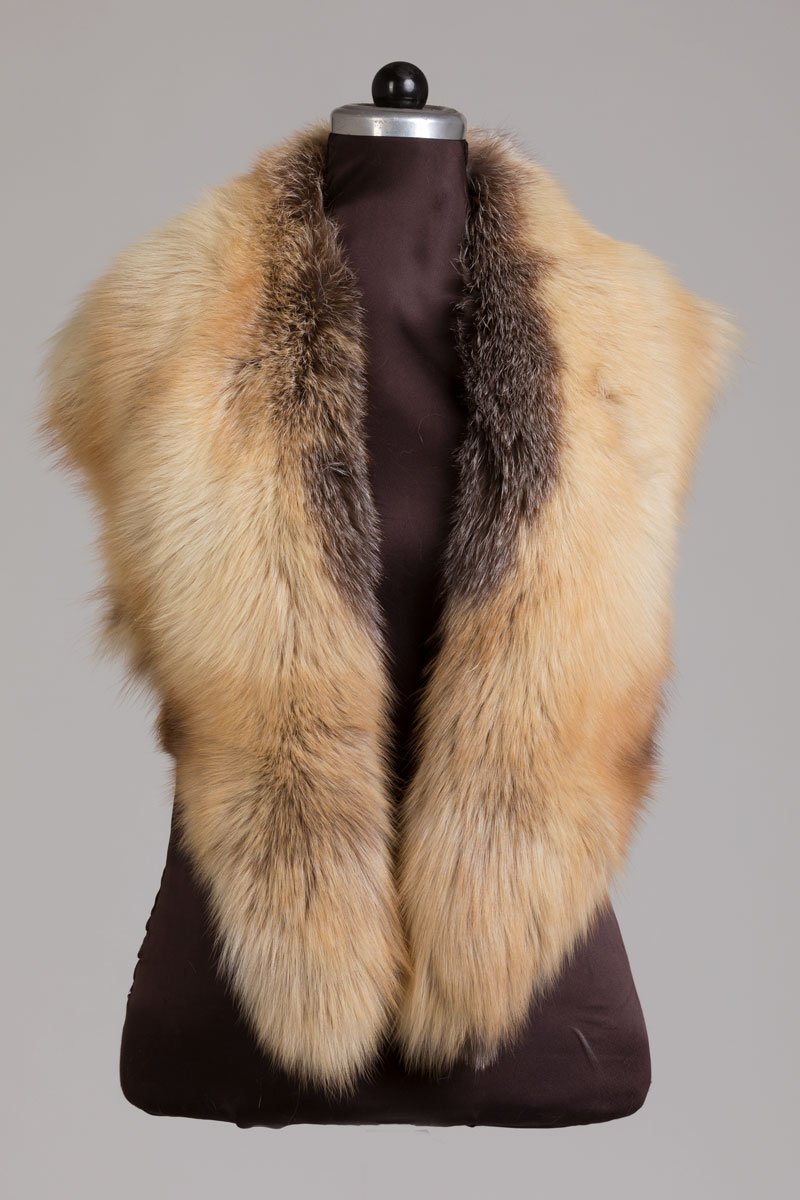 golden_island_fox_shawl_collar_2__34183 Golden Island Fox Fur Shawl Collar - Image 1