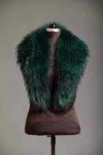 Green Fox Fur Collar