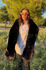 Elora | Luxury Scandinavian Dyed Black Fox Fur Boa - Image 2