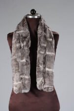 Gray Rex Rabbit Fur Scarf - Image 2