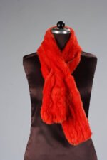Red Rex Rabbit Fur Scarf