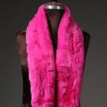 Pink Rex Rabbit Fur Scarf collar