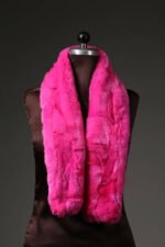 Pink Rex Rabbit Fur Scarf collar