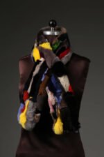 Multi Color Rex Rabbit Fur Scarf - Image 4