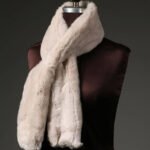 Cream Rex Rabbit Fur Scarf