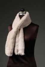 Cream Rex Rabbit Fur Scarf