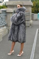 Fallon | Luxury Silver Fox Fur Coat - Image 5