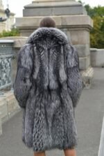 Fallon | Luxury Silver Fox Fur Coat - Image 2