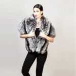 Shahnaz | Silver Fox Fur Cape