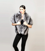 Shahnaz | Silver Fox Fur Cape