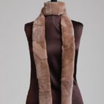 Light Brown Rex Fur Scarf