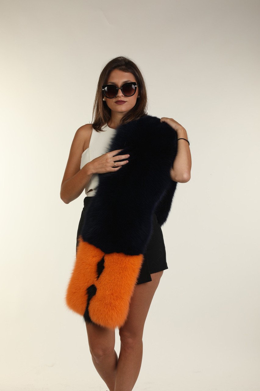Multi Color Fox Fur Collar - Image 6