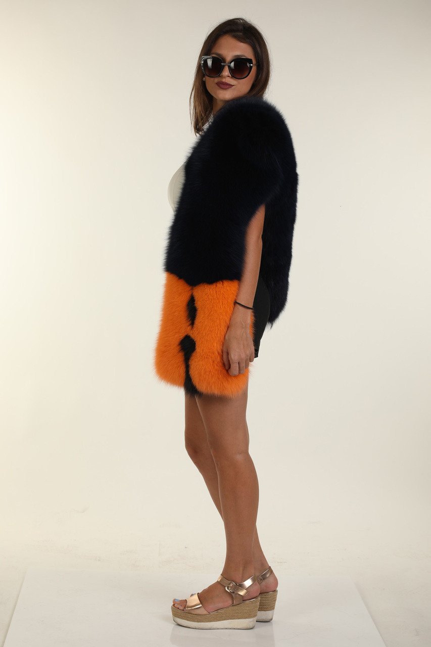 Multi Color Fox Fur Collar - Image 7
