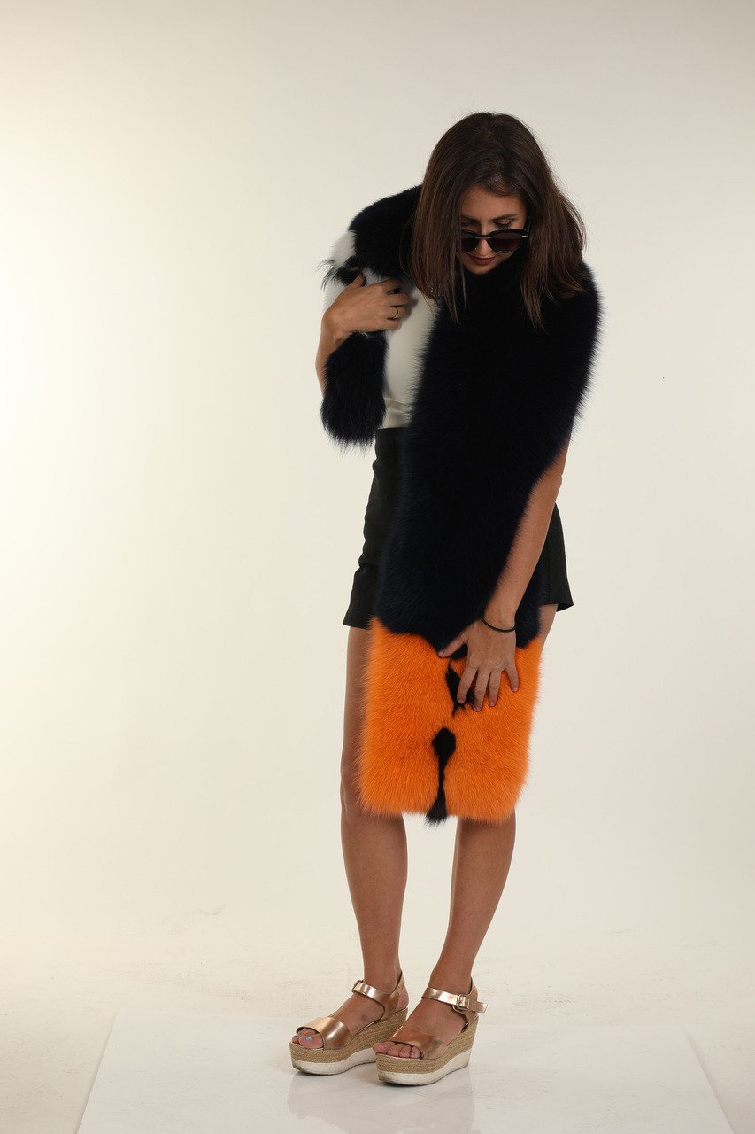 Multi Color Fox Fur Collar - Image 9