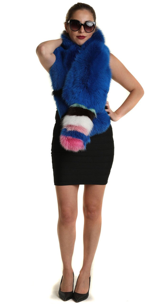 Blue Fox Fur Collar - Image 5