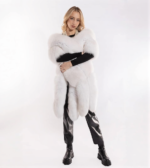 Luxury Shadow White Fox Fur Boa With Tails