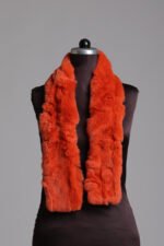 Orange Rex Fur Scarf - Image 2