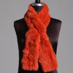 Orange Rex Fur Scarf