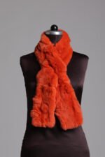 Orange Rex Fur Scarf