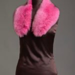 Pink Fox Fur Collar