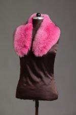 Pink Fox Fur Collar