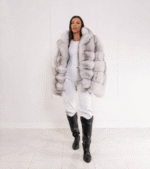 Villie | Luxury Scandinavian Blue Fox Fur Jacket With Lavish Fur Collar - Image 2