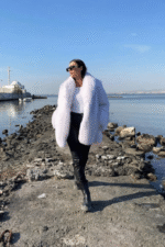 Bianca | Shadow White Fox Fur Jacket - Image 2