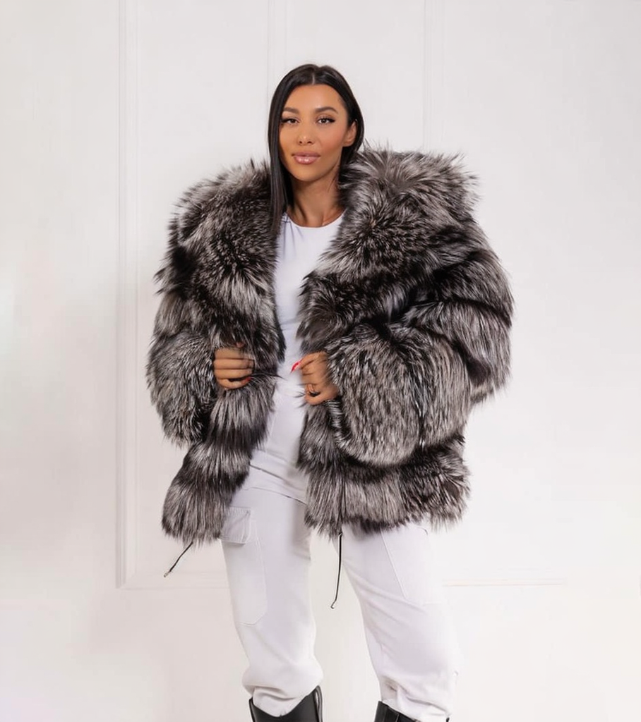 pxbee_eraser_2025-12-12_18-42-24 Moon | Luxury Scandinavian Silver Fox Fur Jacket With Lavish Big Fur Hood - Image 1
