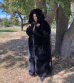 Sussan | Blue Fox Coat Full Skins With Hood - Image 2