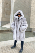 Quartez | Luxury Blue Fox Fur Jacket