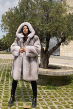 Quartez | Luxury Blue Fox Fur Jacket - Image 2