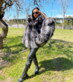 Iokaste | Silver Fox Fur Cape - Image 2