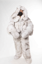 Nora | Blue Fox Double Side Fur Costume With Huge Double Side Hood