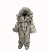 Blue Fox Double Side Fur Costume With Huge Double Side Hood - Image 2