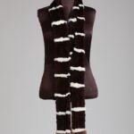 Brown Sheared Beaver Fur Scarf