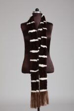Brown Sheared Beaver Fur Scarf